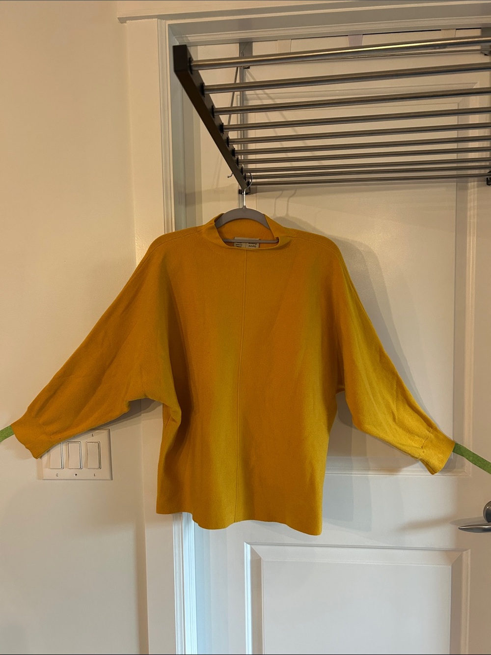Mustard yellow slouchy stretchy pullover